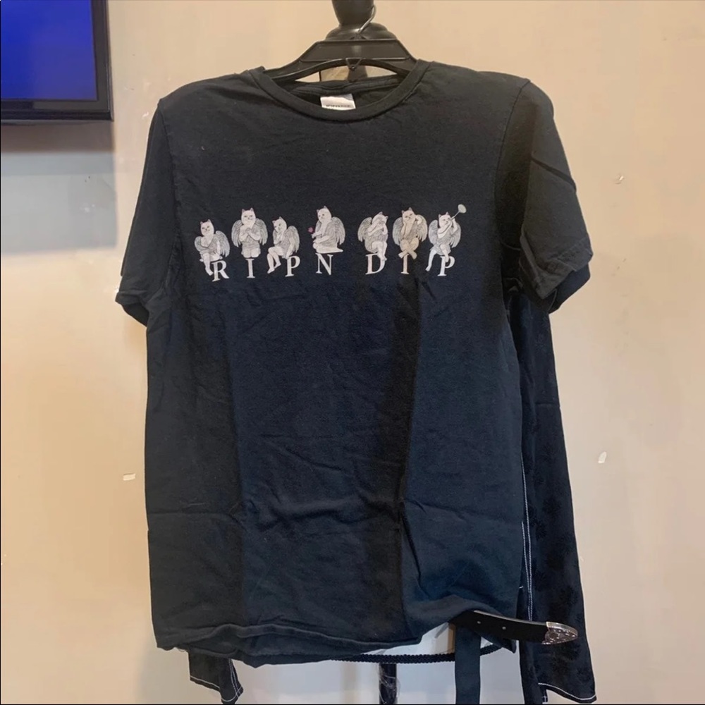 Ripndip angel t shirt size small shirt message with questions